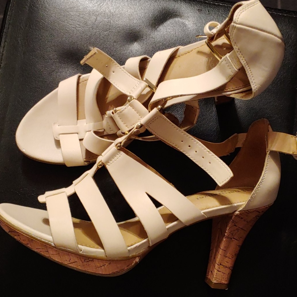 Cream sandals